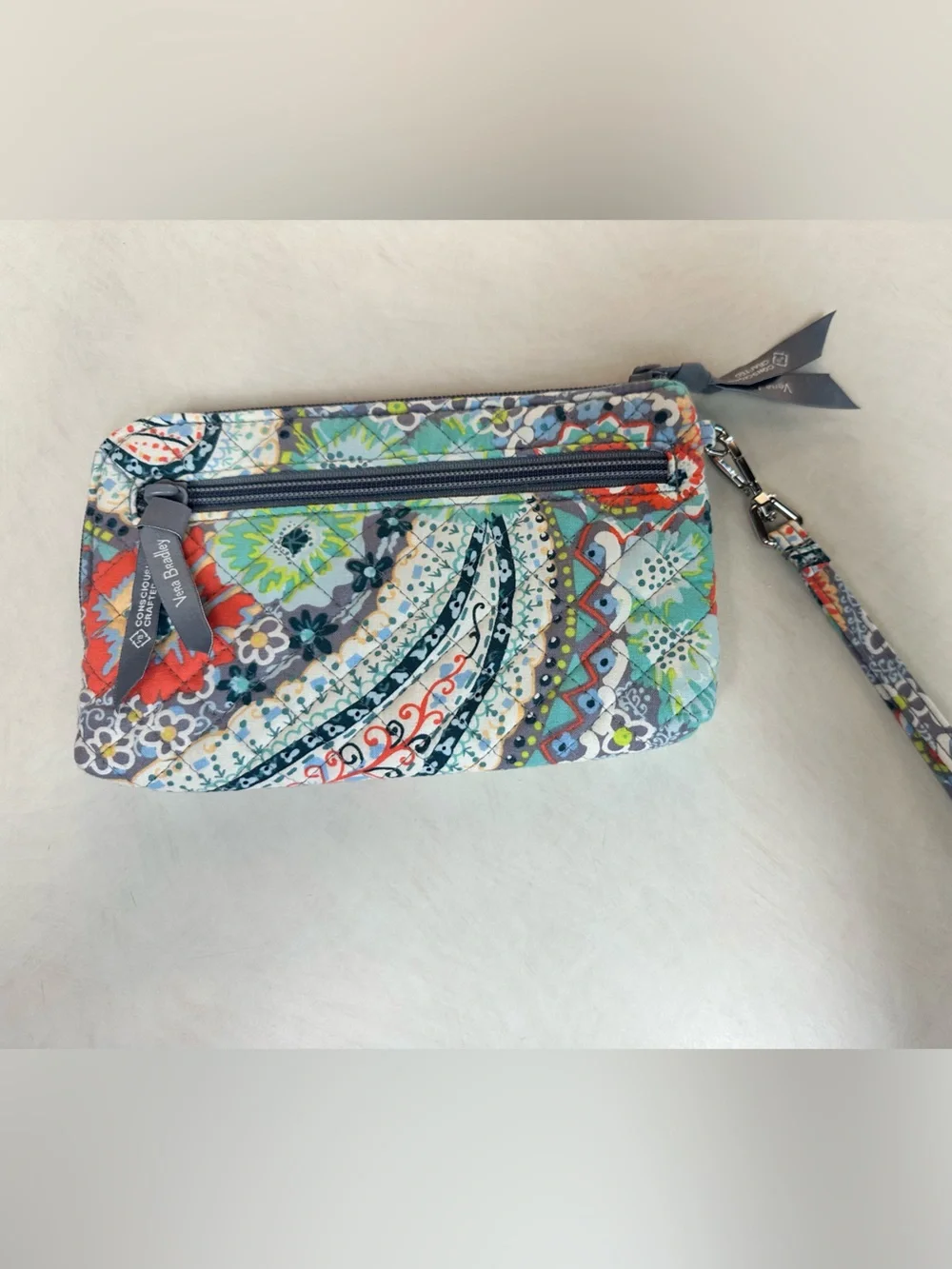 Vera Bradley Floral Paisley Print Wristlet Wallet